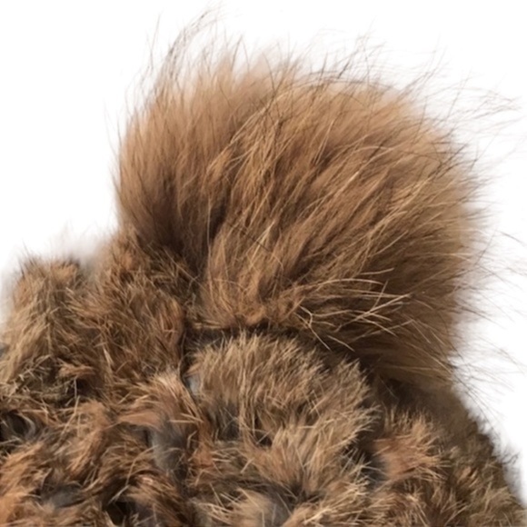 Love Token - ‘Brown/black’ Fur hat with a pom-pom. EUC - Picture 3 of 5